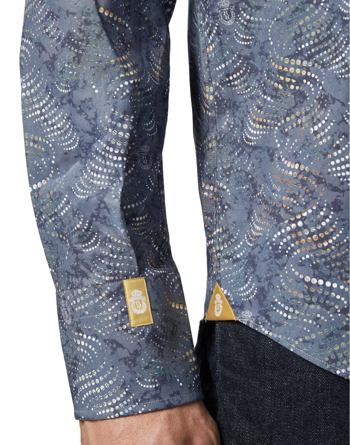 Shirt Gold Cut LS Milano/Multi Geometric, цвет: Синий