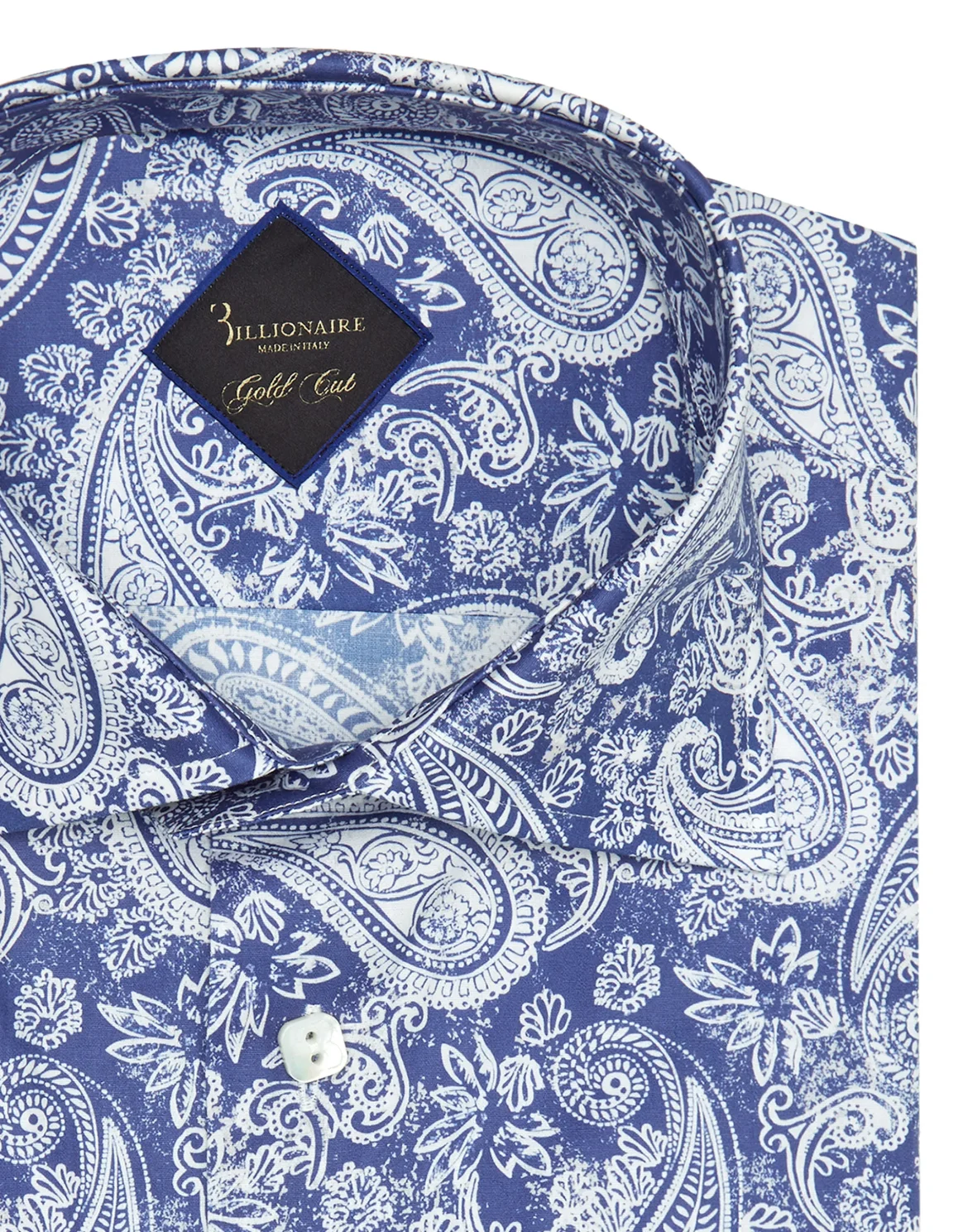 Shirt Gold Cut LS Flavio/Watch Paisley, цвет: Синий