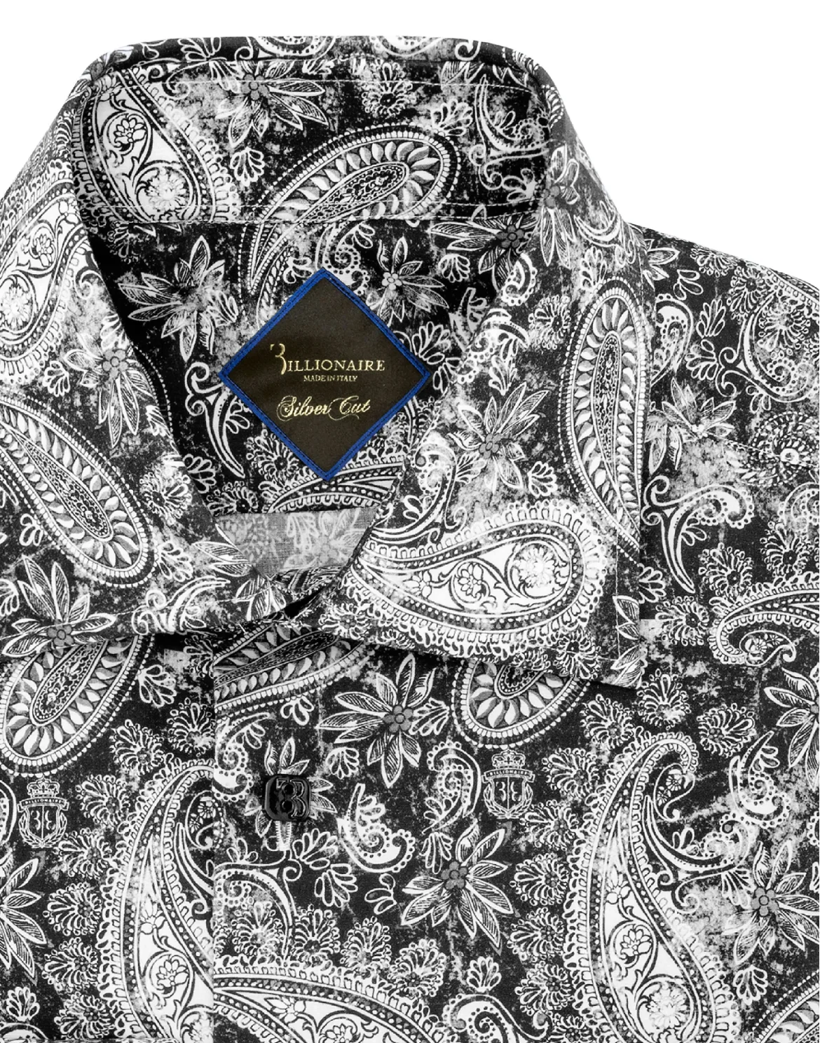 Shirt Gold Cut LS Flavio/Watch Paisley, цвет: Черный