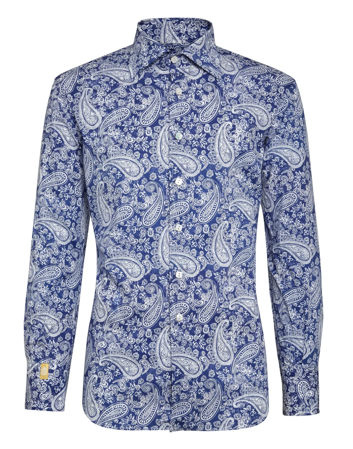 Shirt Gold Cut LS Flavio/Watch Paisley, цвет: Синий
