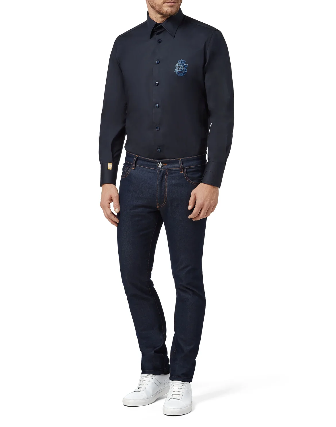 Shirt Silver Cut LS Milano/Watch Crest, цвет: Синий