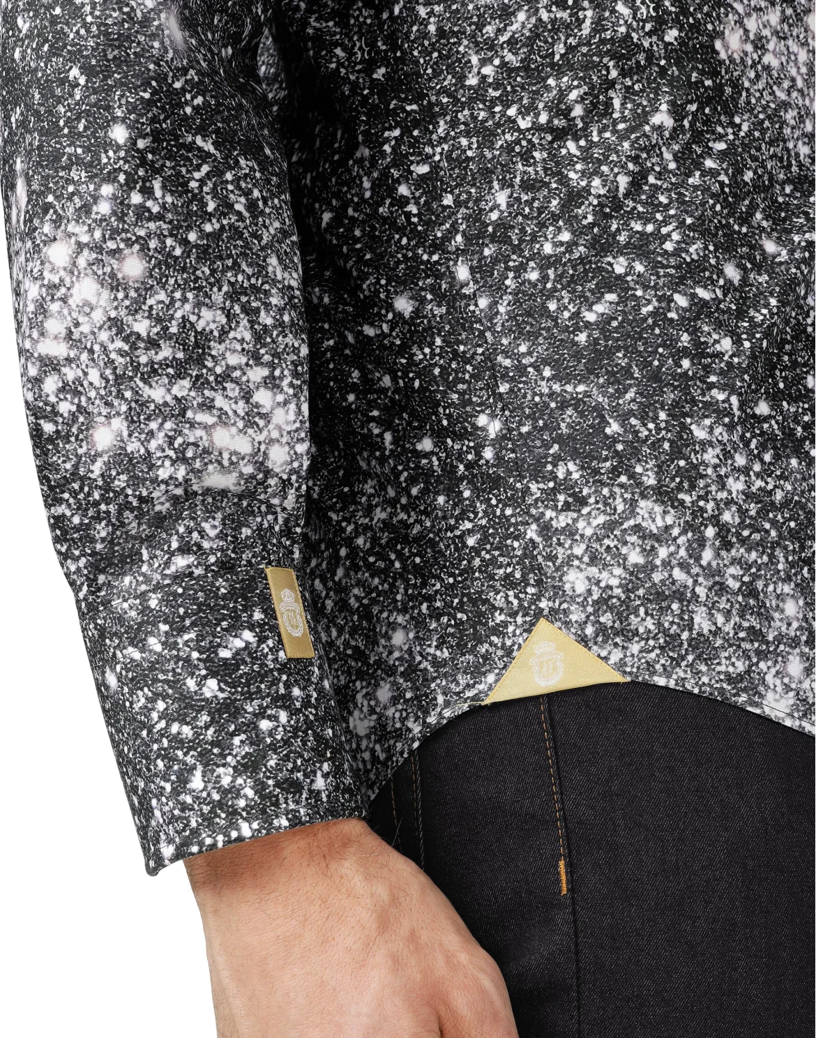 Shirt Silver Cut LS Crystal, цвет: Черный