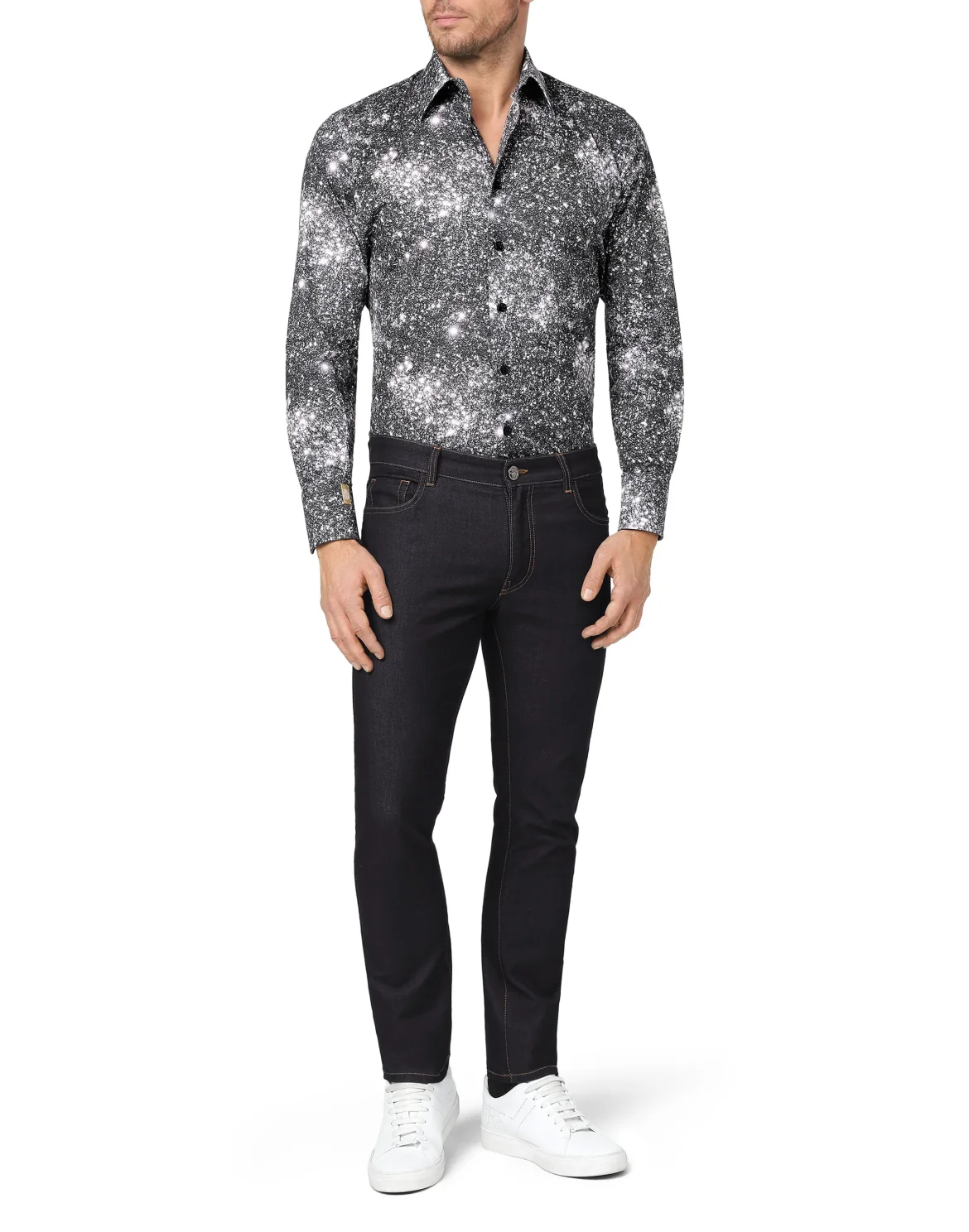 Shirt Silver Cut LS Crystal, цвет: Черный