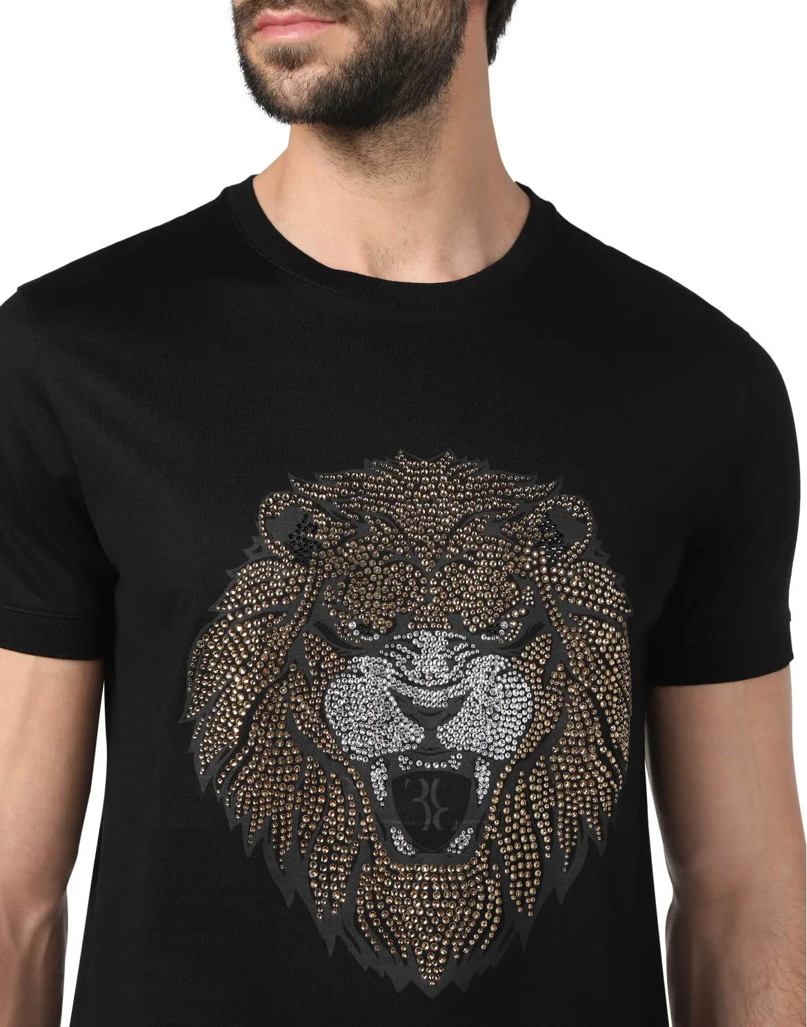 T-shirt Round Neck SS Lion, цвет: Черный