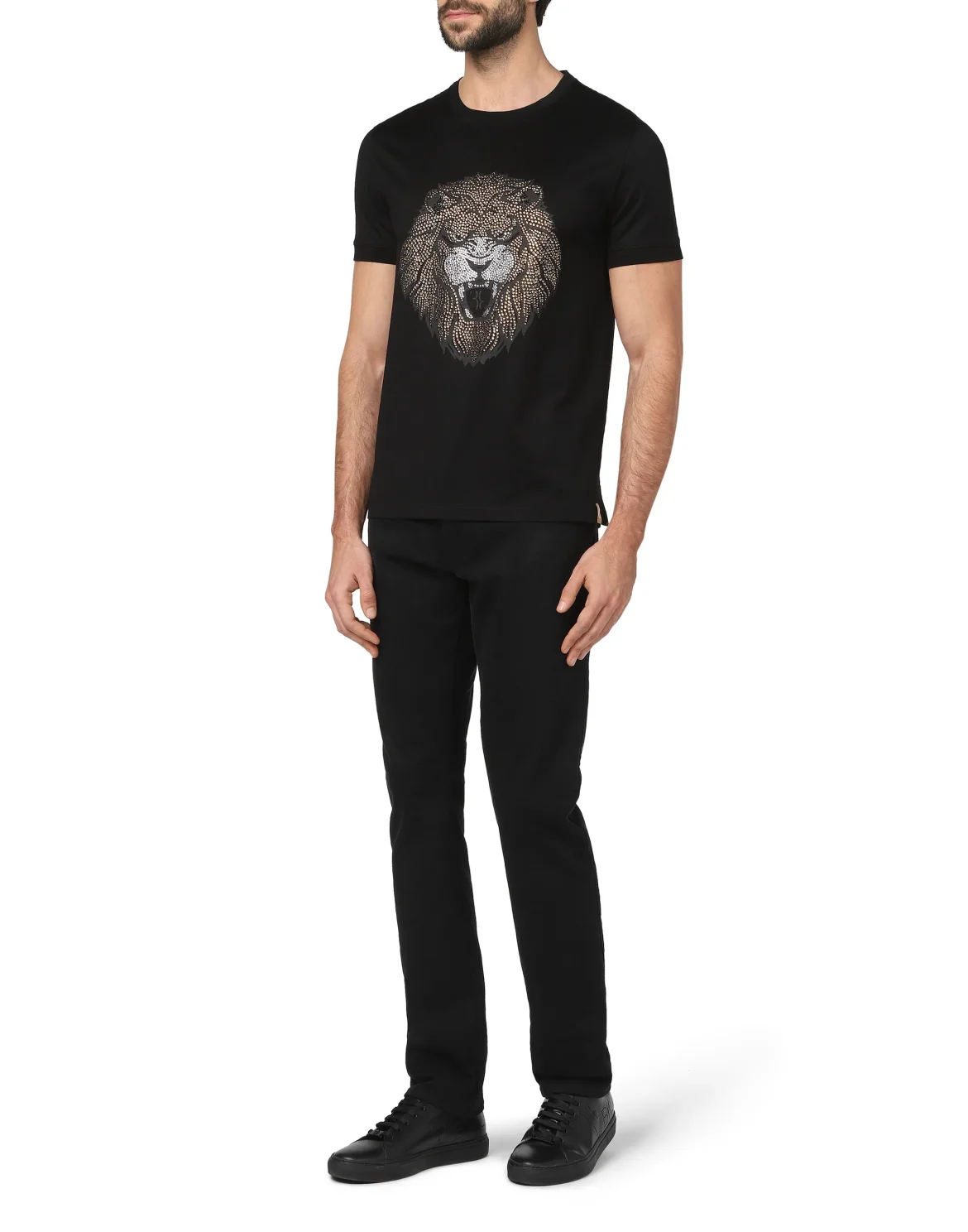T-shirt Round Neck SS Lion, цвет: Черный