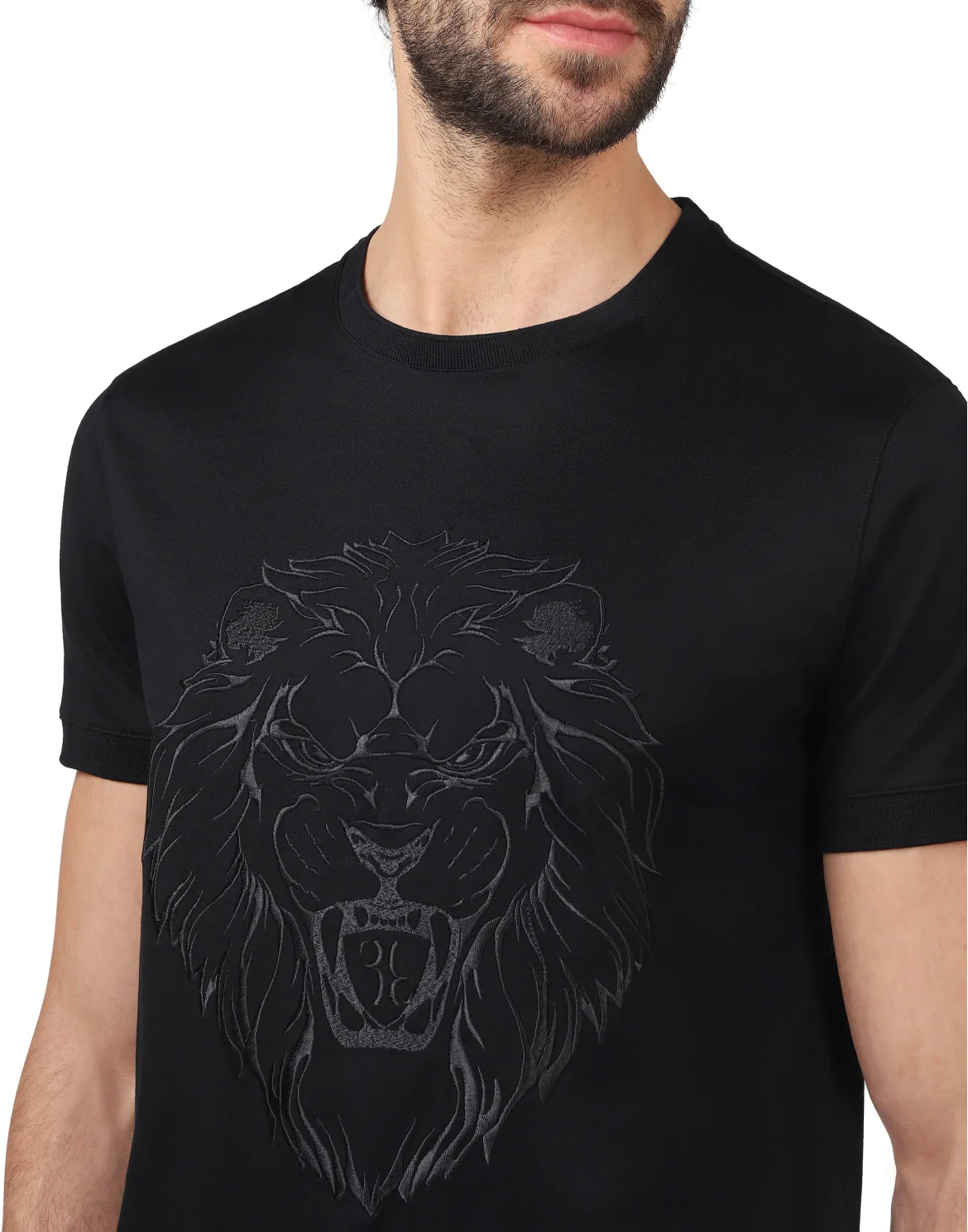 T-shirt Round Neck SS Lion, цвет: Черный