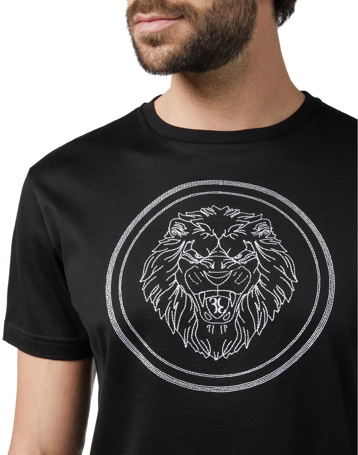 T-shirt Round Neck SS Lion, цвет: Черный