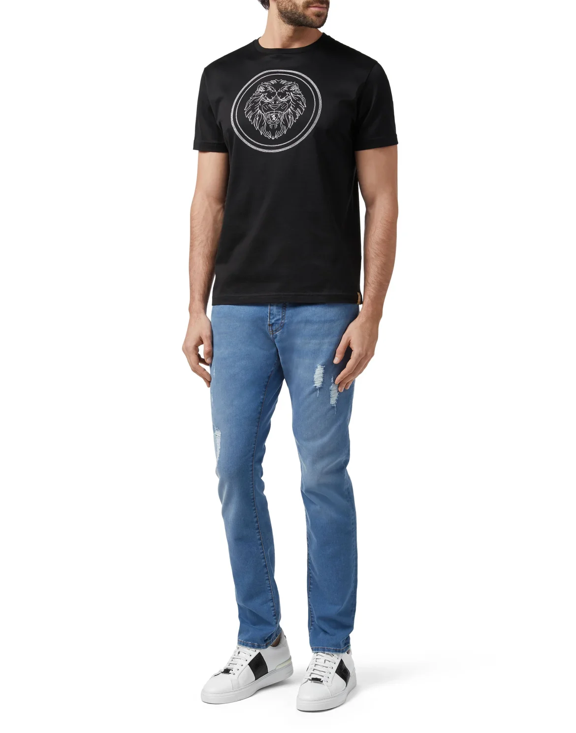 T-shirt Round Neck SS Lion, цвет: Черный