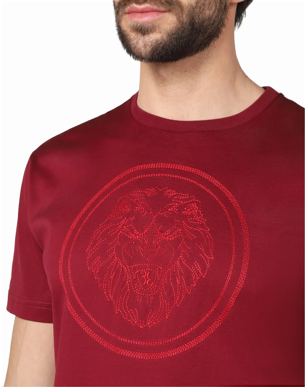 T-shirt Round Neck SS Lion, цвет: Красный