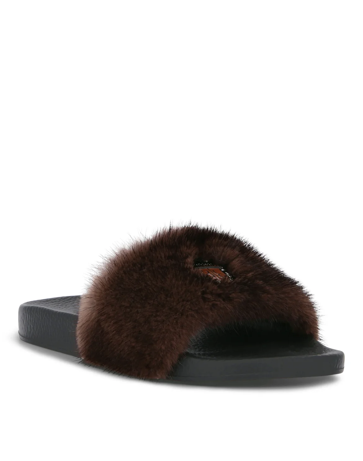 Flat gummy sandals, цвет: Коричневый