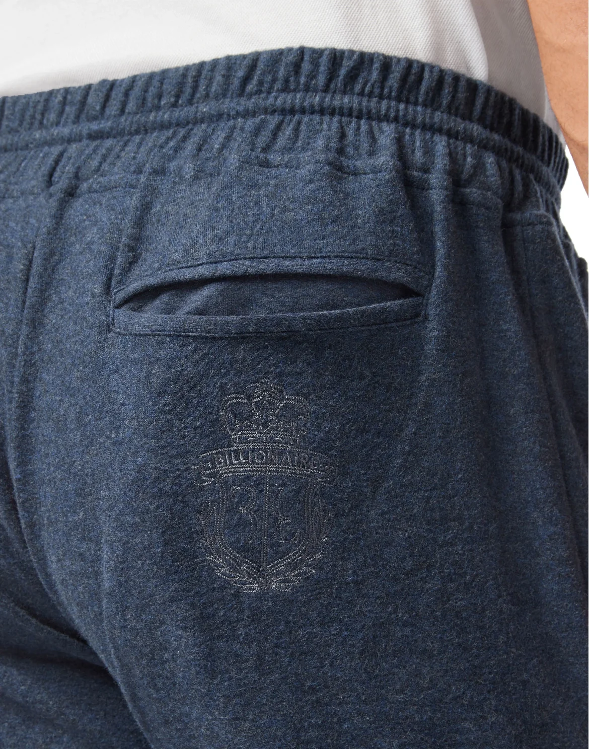 Cotton and Cashmere Jogging Trousers Crest, цвет: Синий
