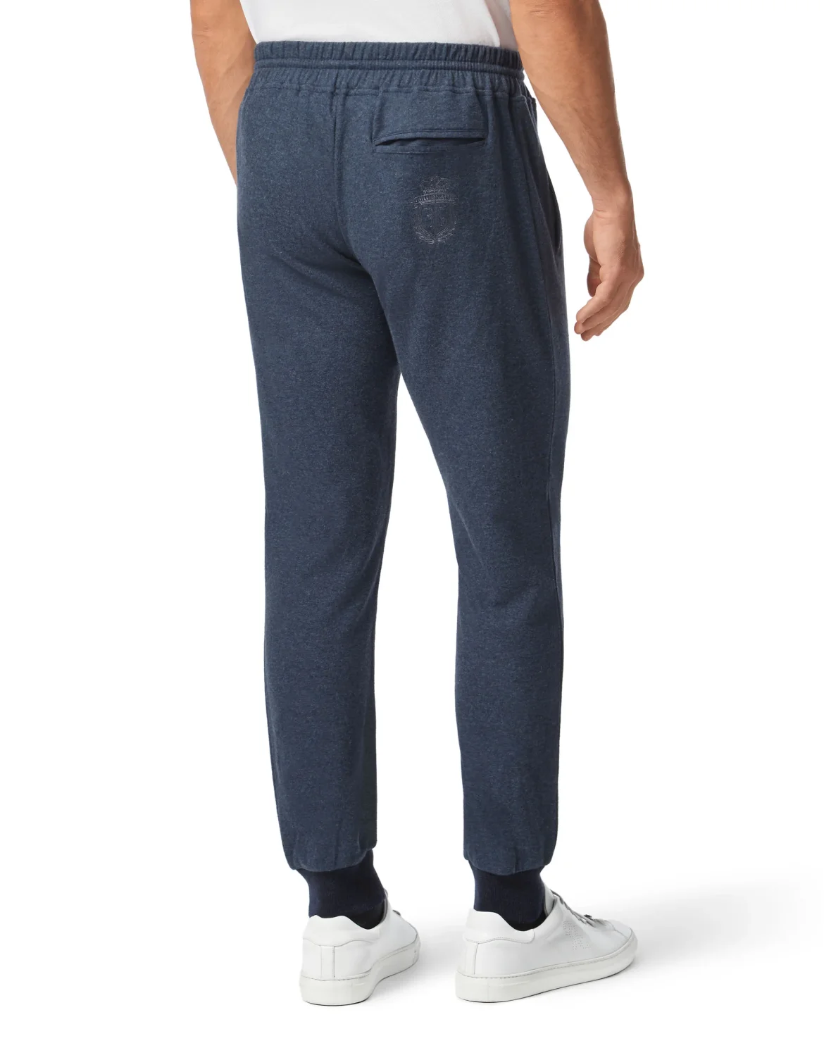 Cotton and Cashmere Jogging Trousers Crest, цвет: Синий