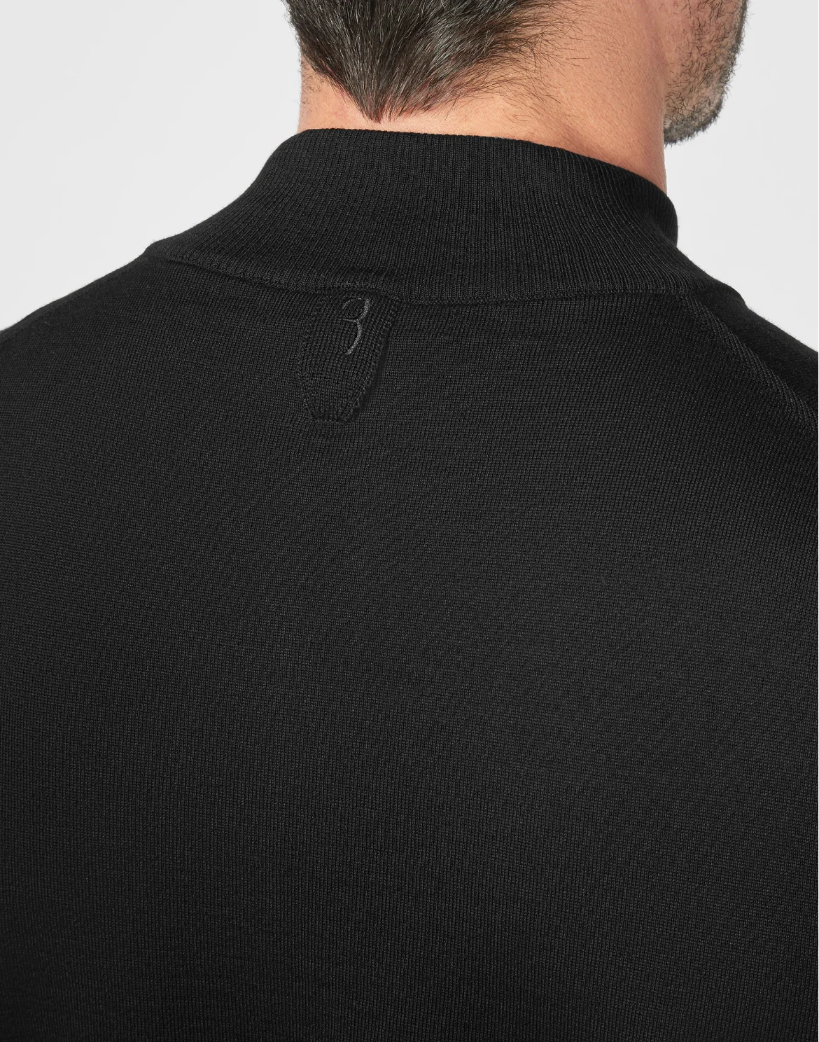 Pullover zip mock Crest, цвет: Черный