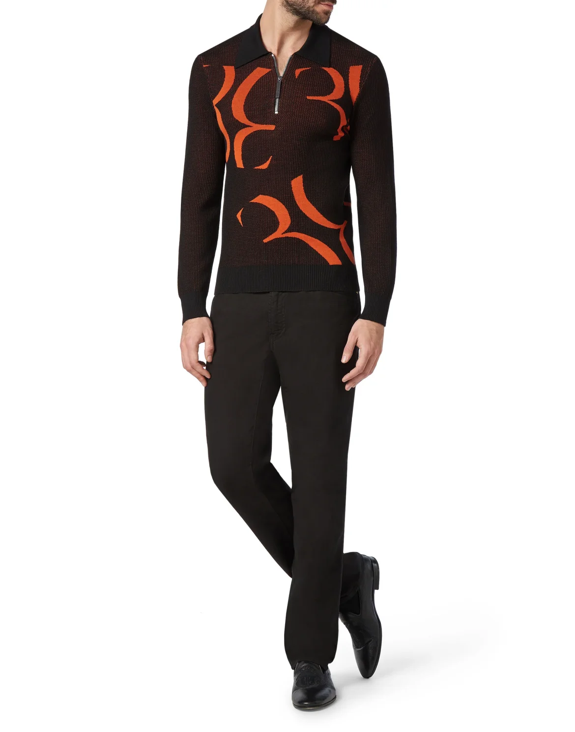 Pullover zip mock Double B, цвет: Черный