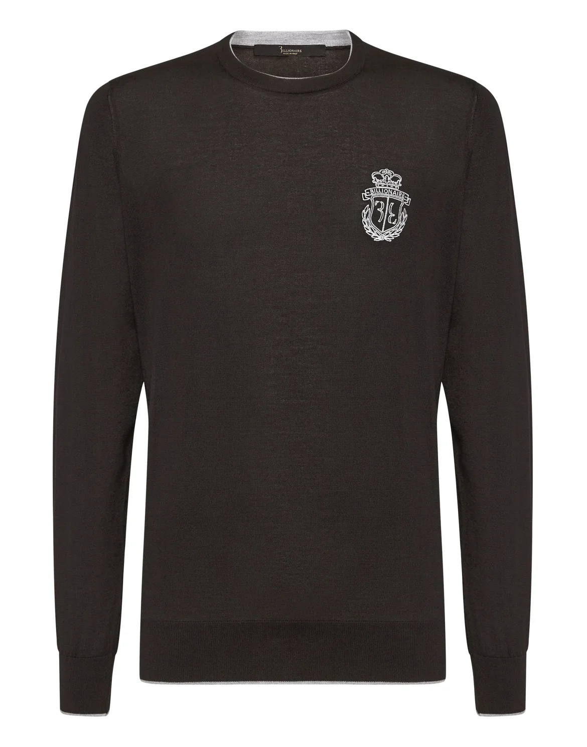 Pullover Round Neck LS Crest, цвет: Черный