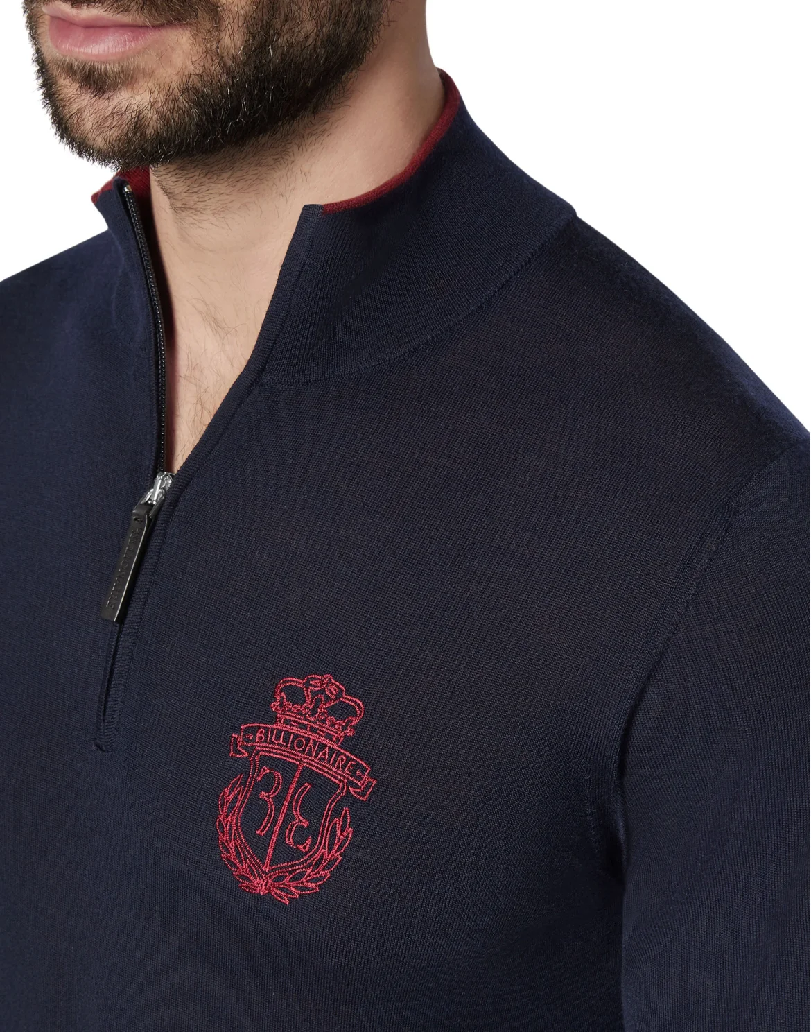 Pullover zip mock Crest, цвет: Синий