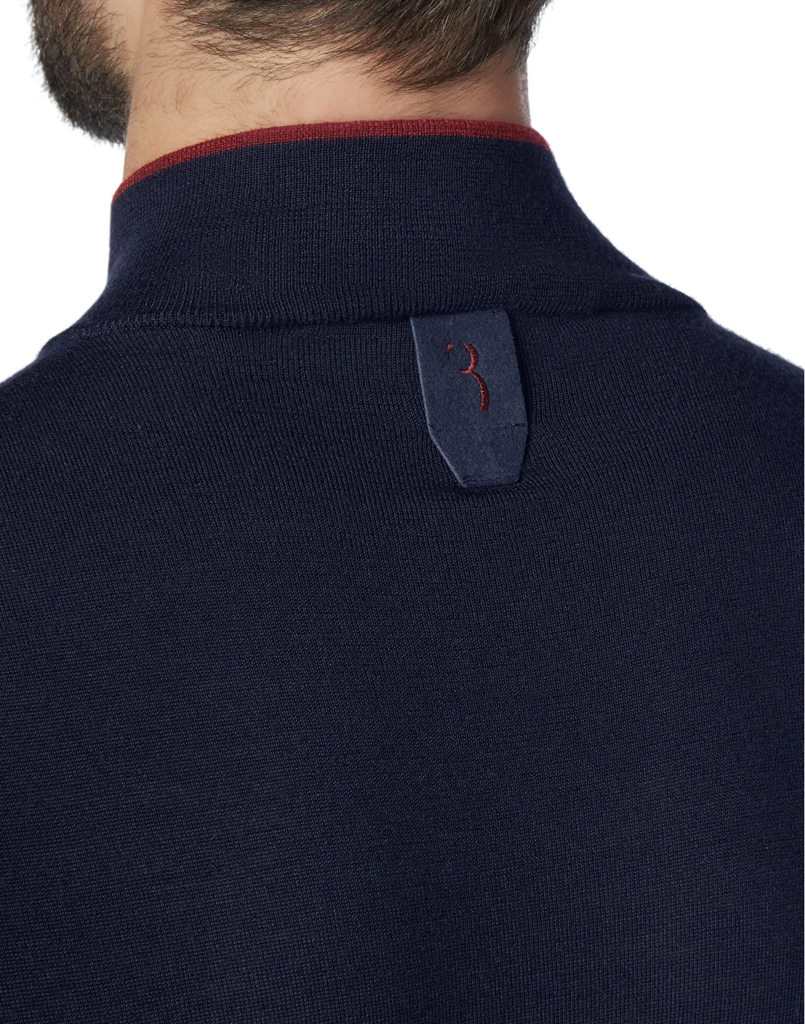 Pullover zip mock Crest, цвет: Синий