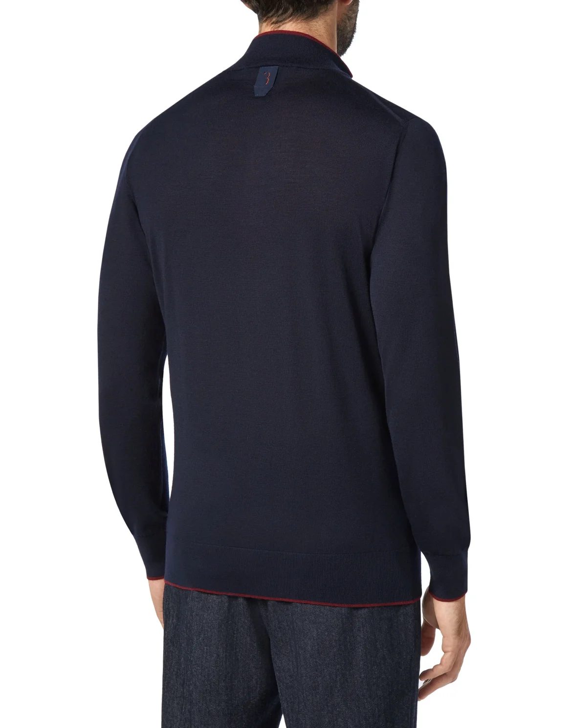 Pullover zip mock Crest, цвет: Синий
