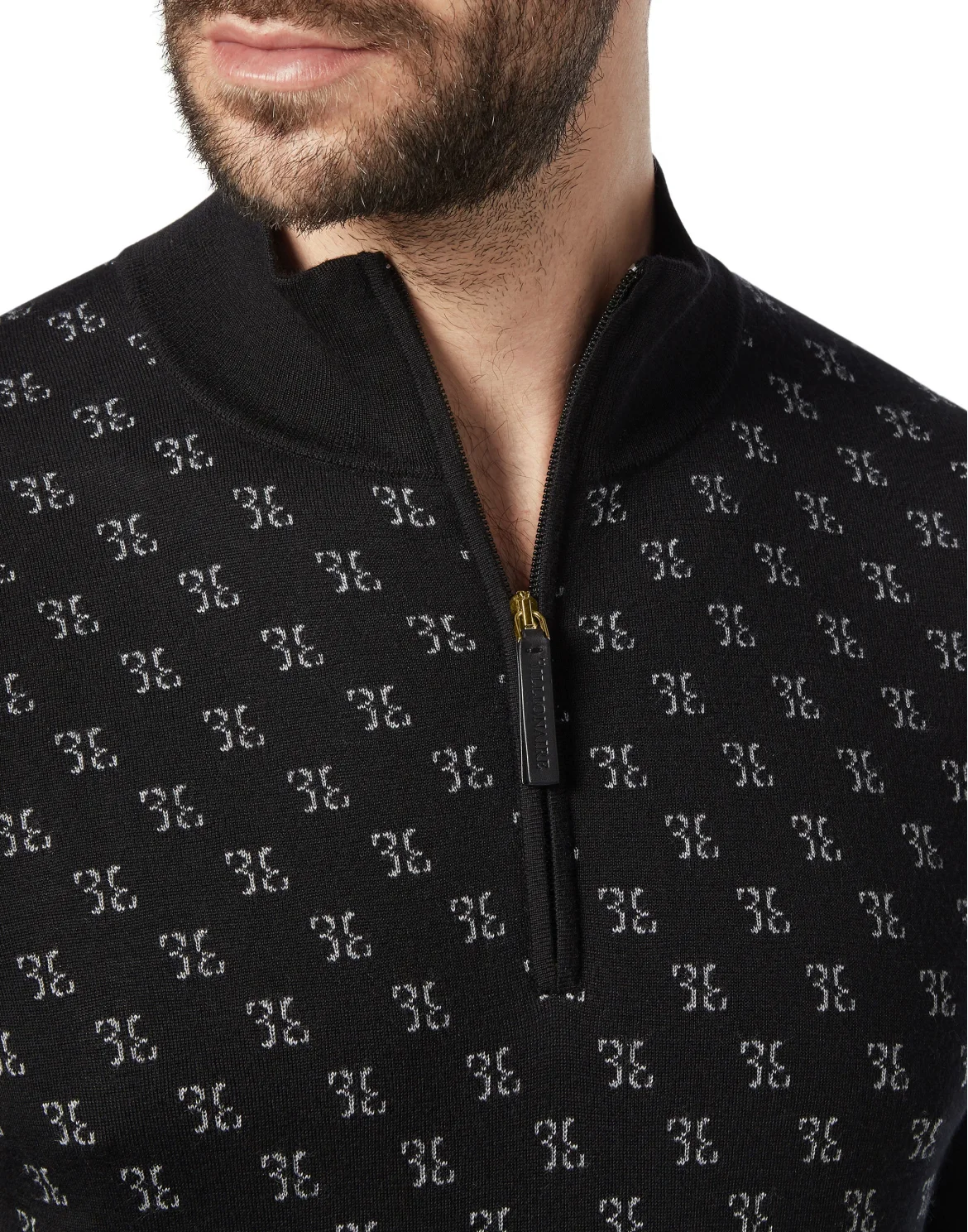 Pullover zip mock Double B, цвет: Черный