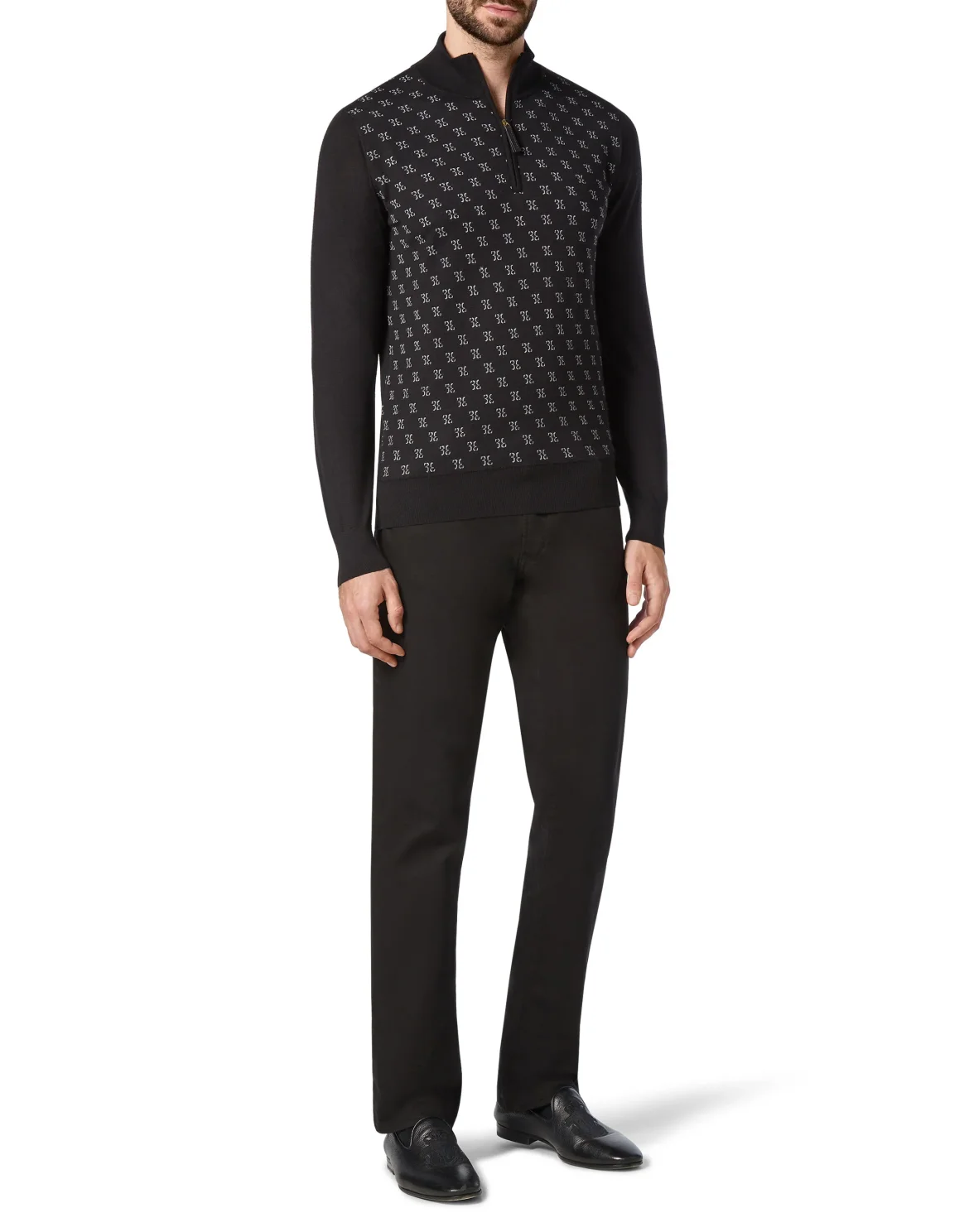 Pullover zip mock Double B, цвет: Черный
