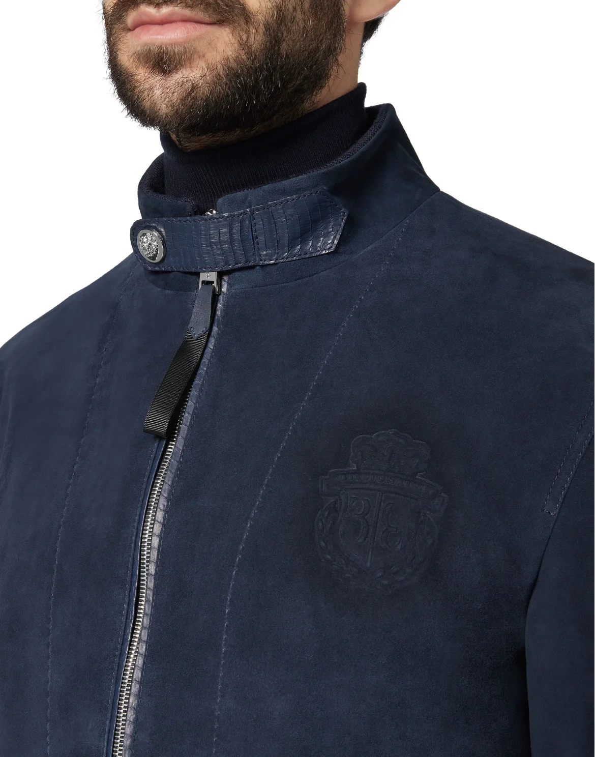 Leather Bomber Luxury, цвет: Голубой