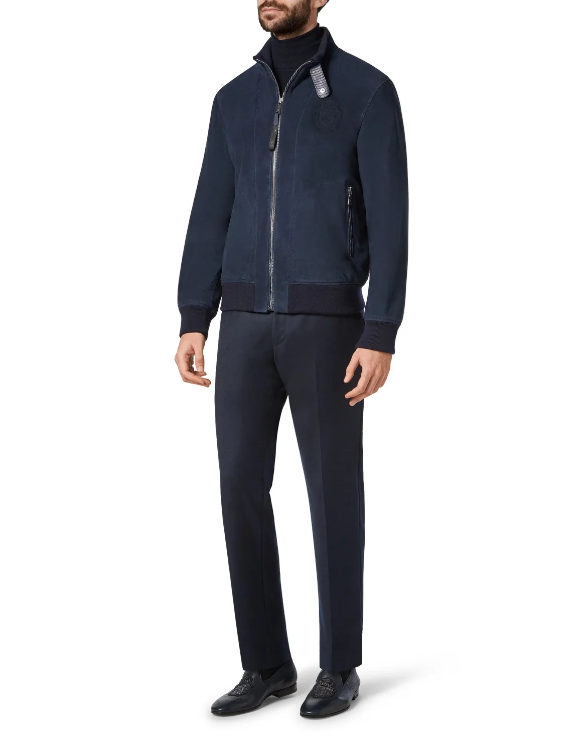Leather Bomber Luxury, цвет: Голубой