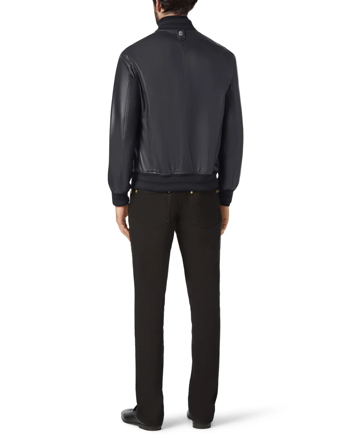 Leather Bomber Double B, цвет: Синий