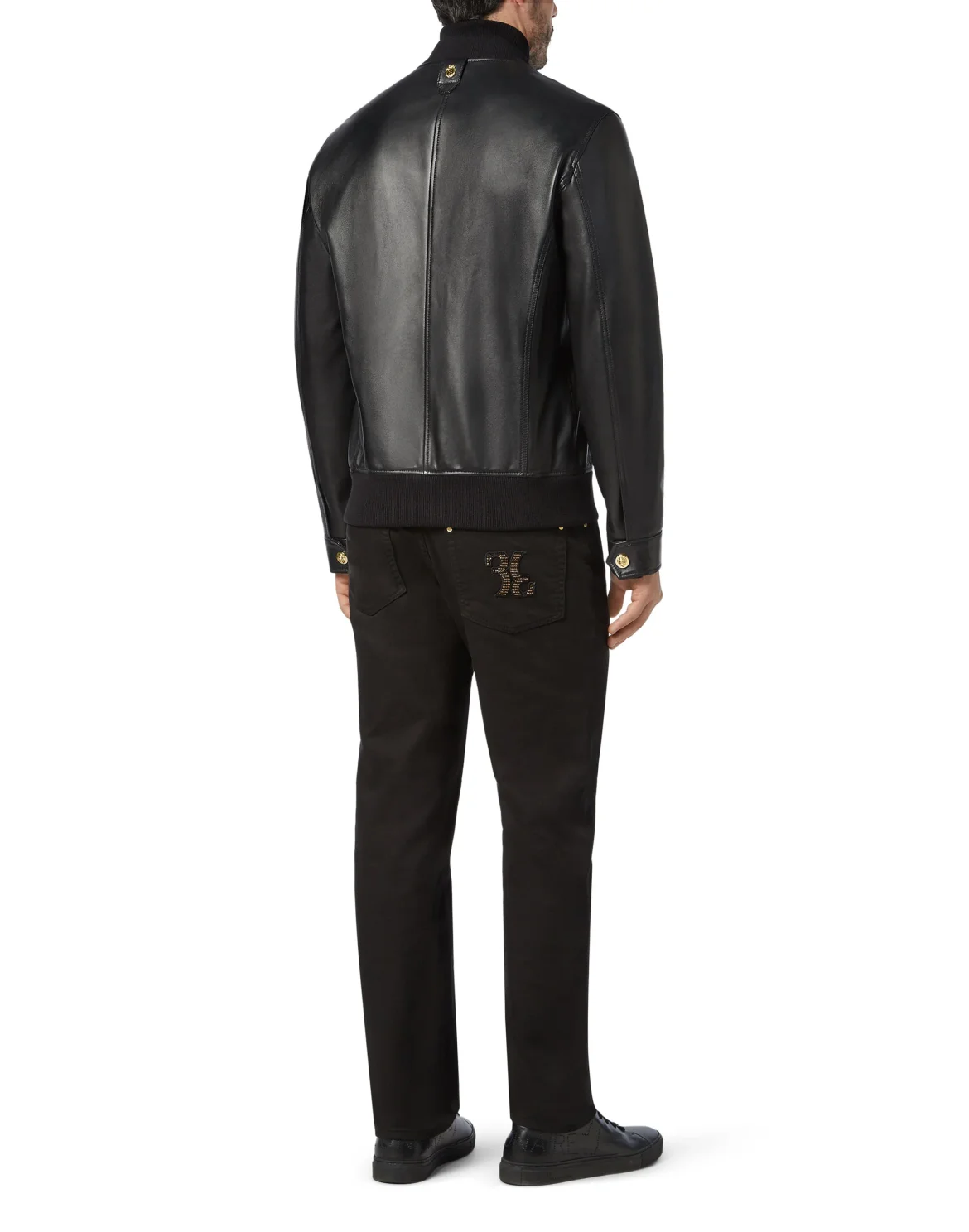 Leather Bomber Embossed Crest, цвет: Черный