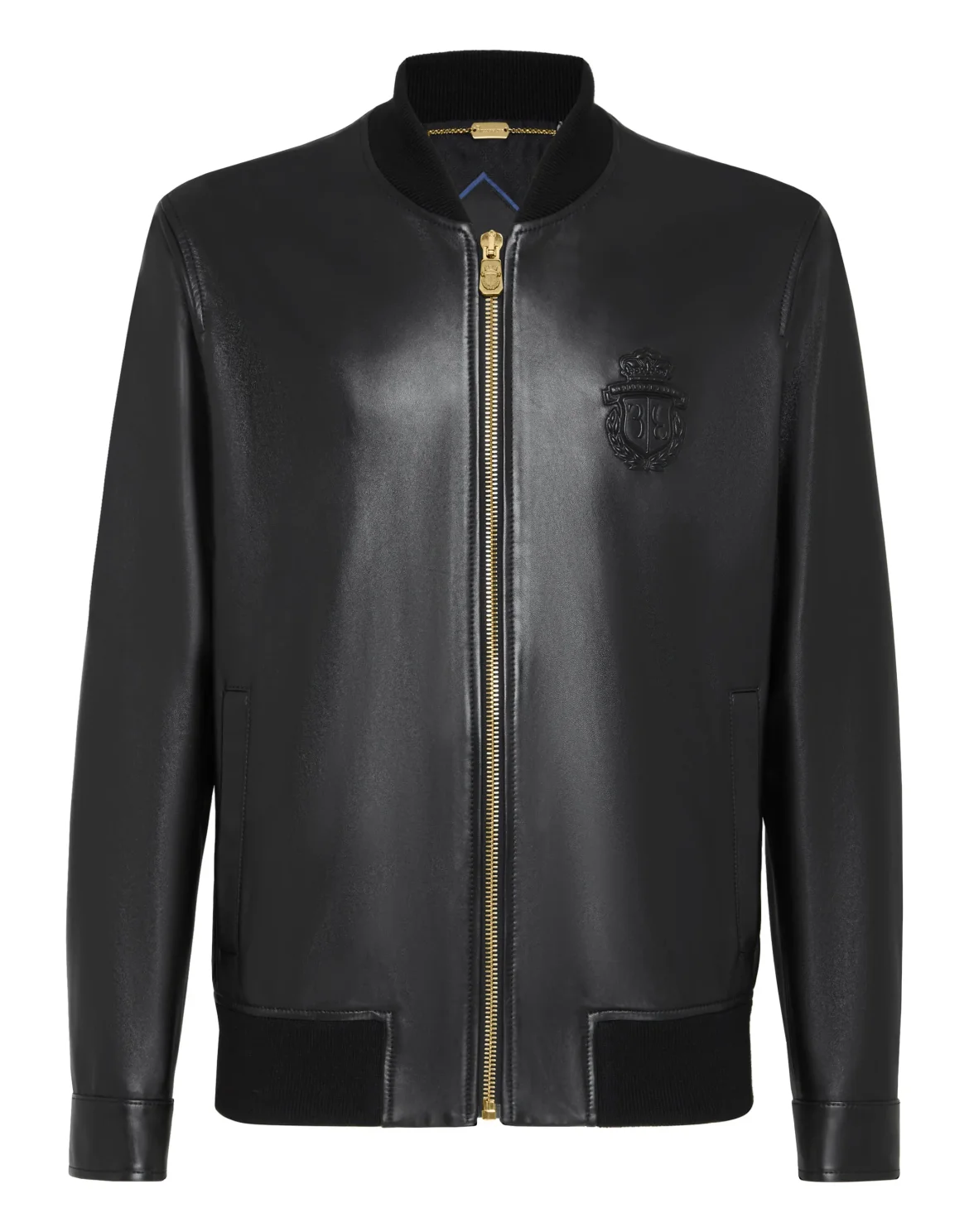 Leather Bomber Embossed Crest, цвет: Черный
