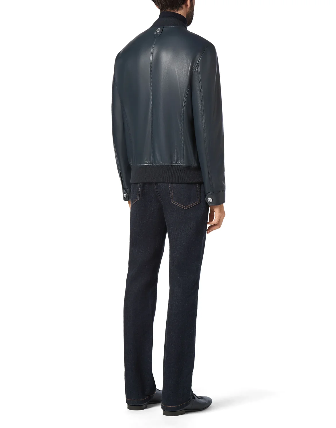 Leather Bomber Embossed Crest, цвет: Синий