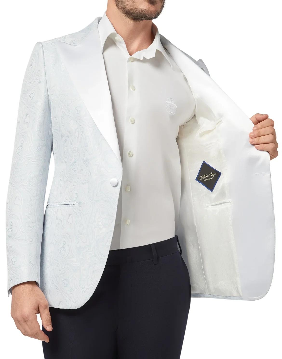 Blazer Super Slim Fit Marbled, цвет: Синий