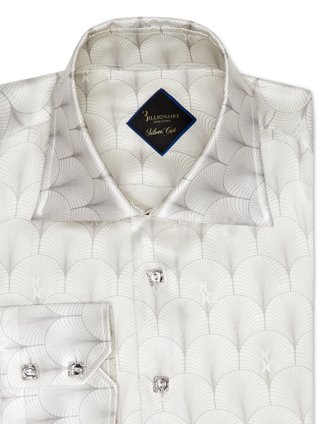 Silk Shirt Silver Cut LS/Flavio Geometric, цвет: Белый