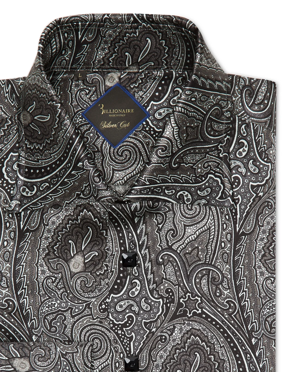 Silk Shirt Silver Cut LS/Flavio Baroque, цвет: Белый