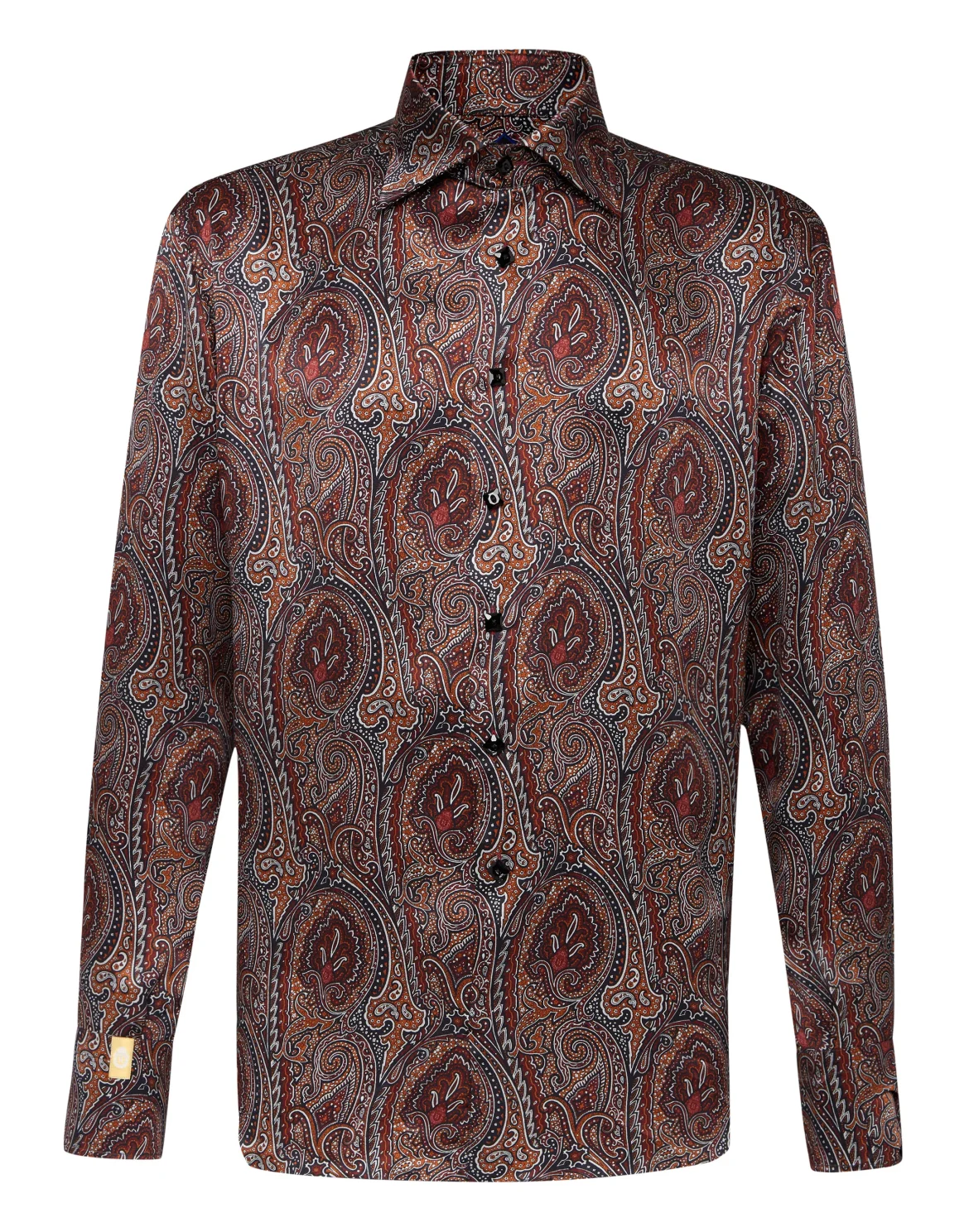 Silk Shirt Silver Cut LS/Flavio Baroque, цвет: Красный