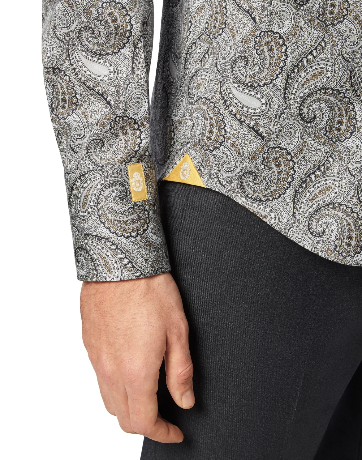 Shirt Silver Cut LS/Milano Paisley, цвет: Бежевый