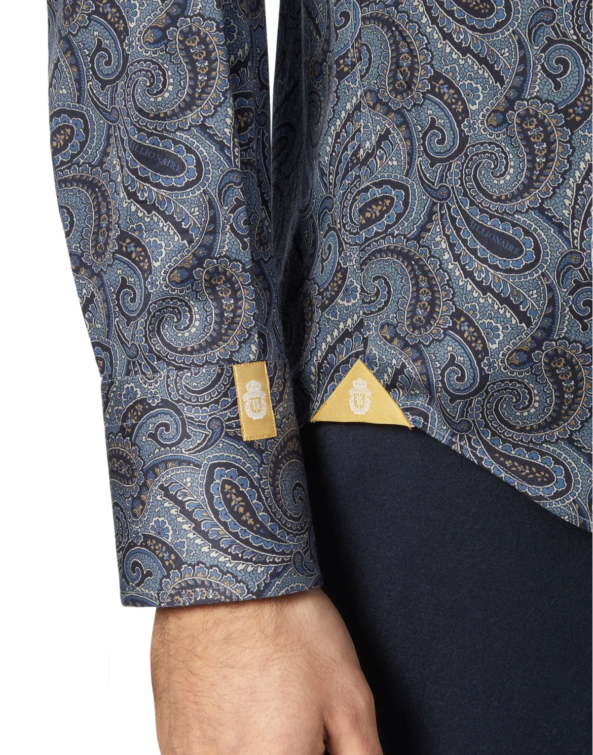 Shirt Gold Cut LS/Milano Paisley, цвет: Голубой