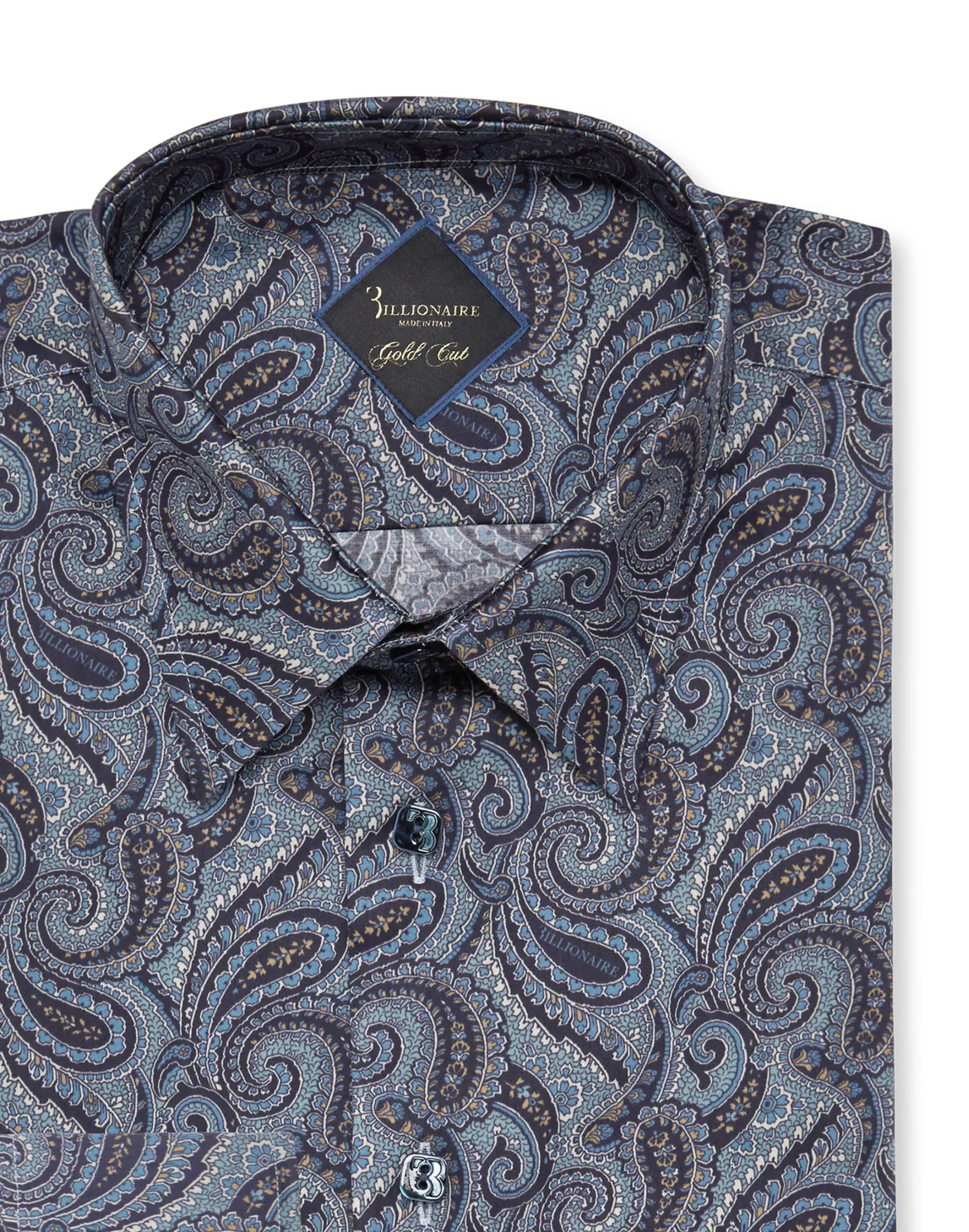 Shirt Gold Cut LS/Milano Paisley, цвет: Голубой