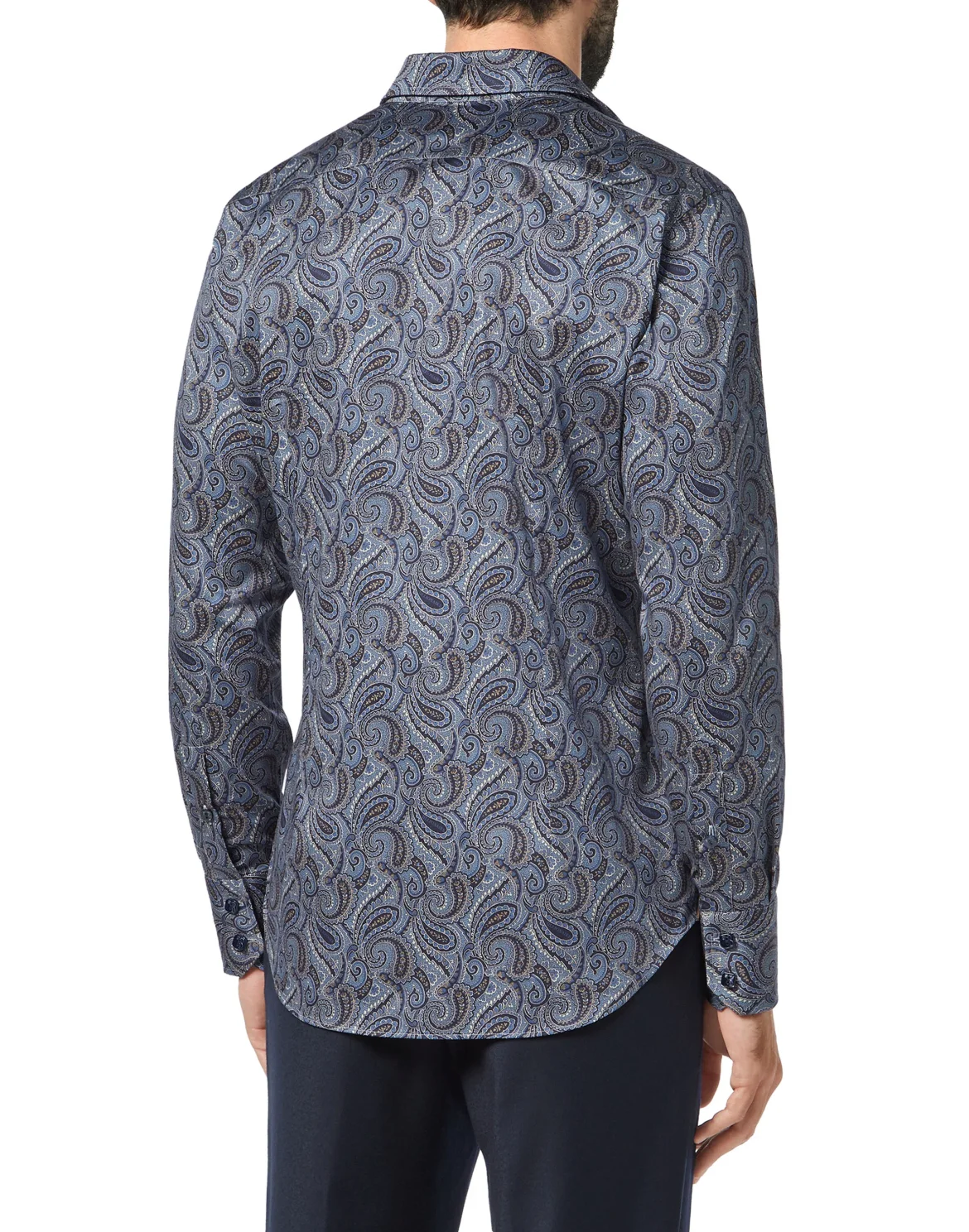 Shirt Gold Cut LS/Milano Paisley, цвет: Голубой