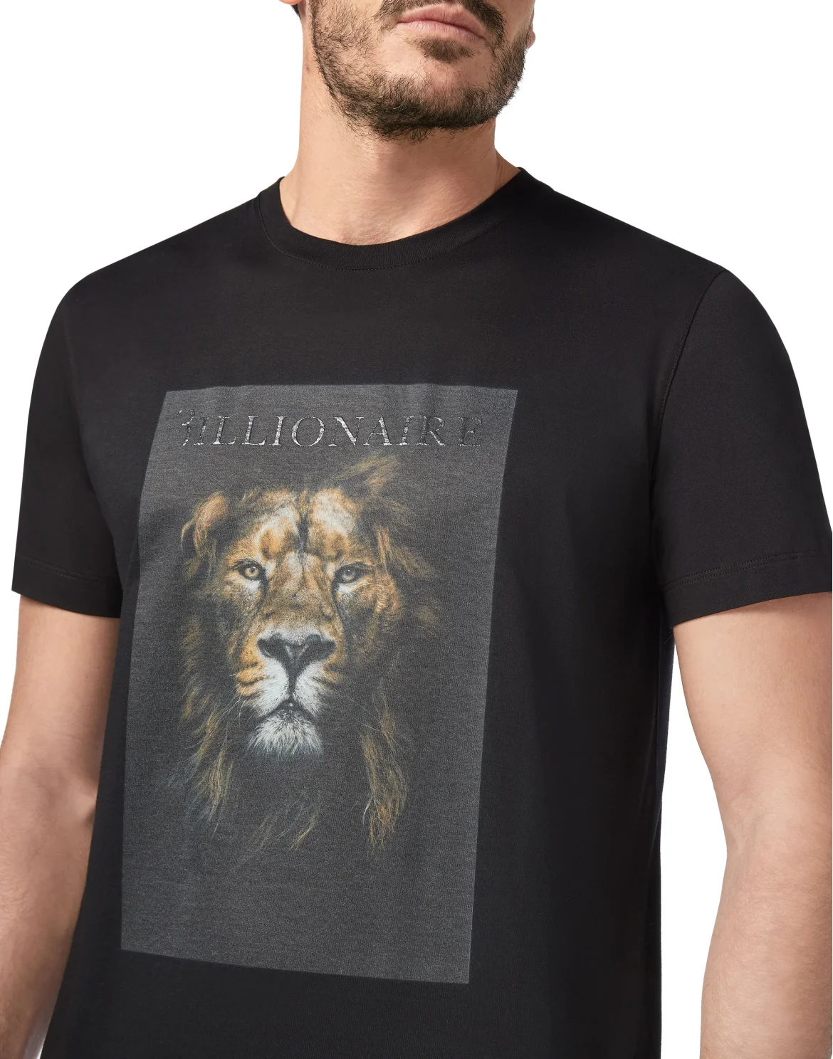 T-shirt Round Neck SS Lion, цвет: Черный