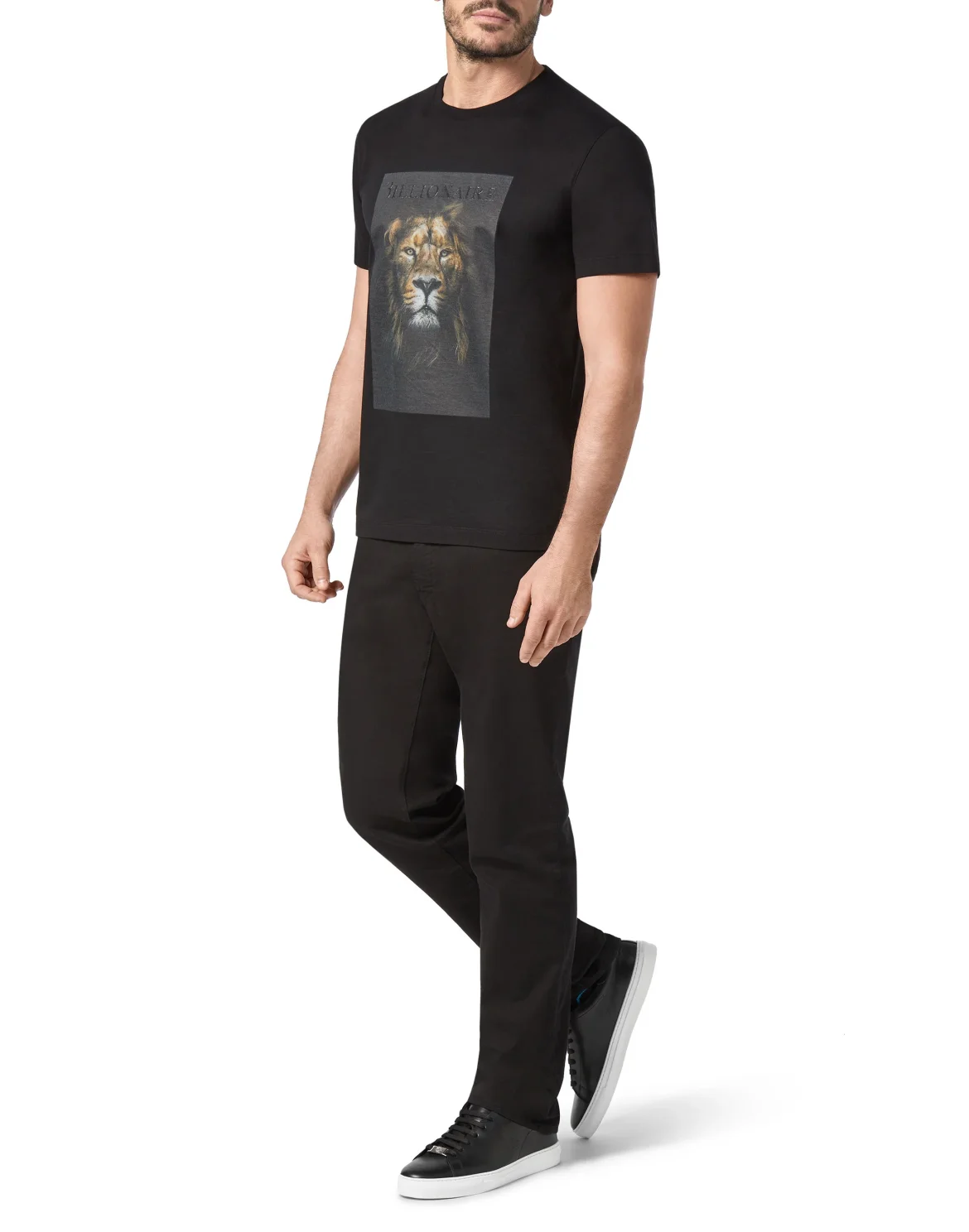 T-shirt Round Neck SS Lion, цвет: Черный