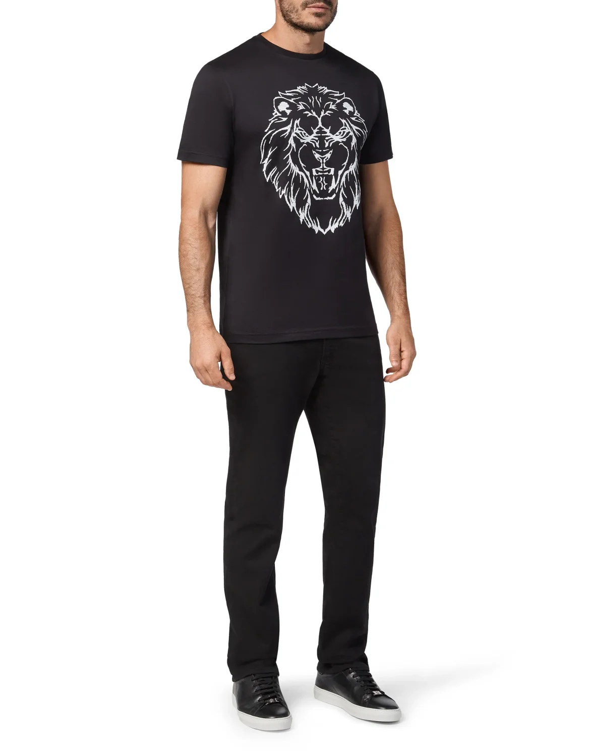 T-shirt Round Neck SS Lion, цвет: Черный