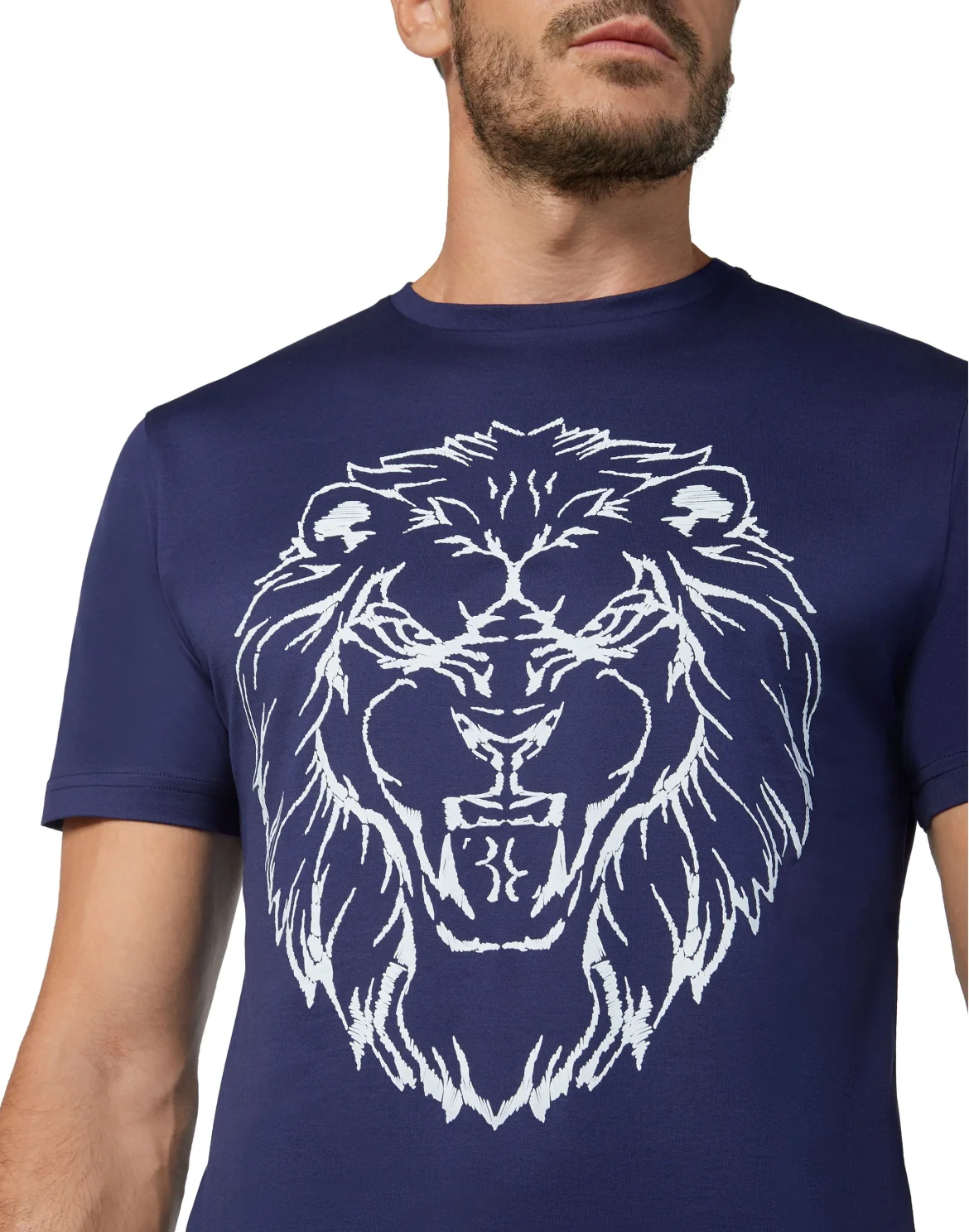 T-shirt Round Neck SS Lion, цвет: Синий