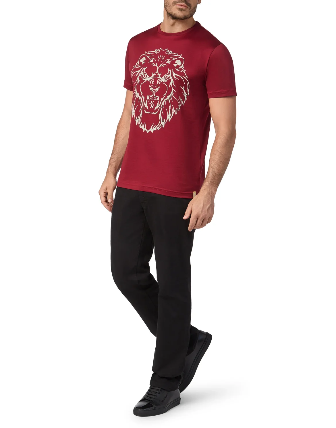 T-shirt Round Neck SS Lion, цвет: Красный