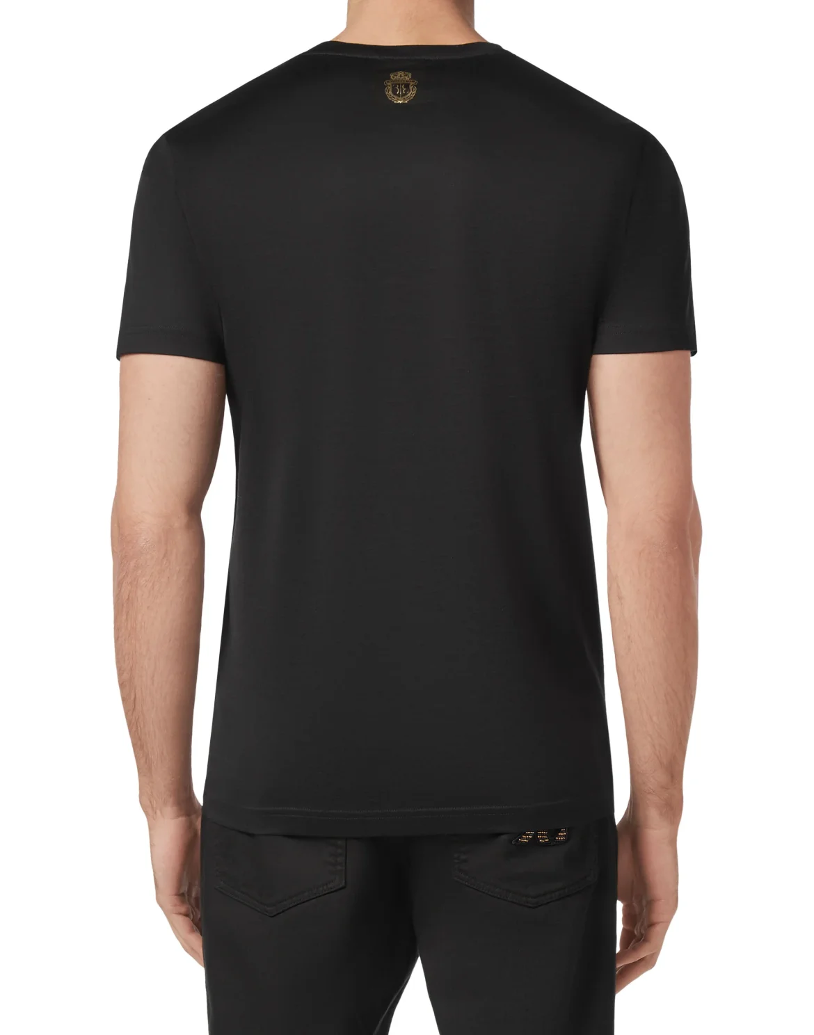T-shirt Round Neck SS Marbled, цвет: Черный