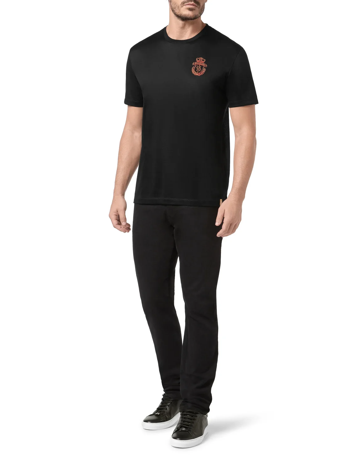 T-shirt Round Neck SS Crest, цвет: Черный