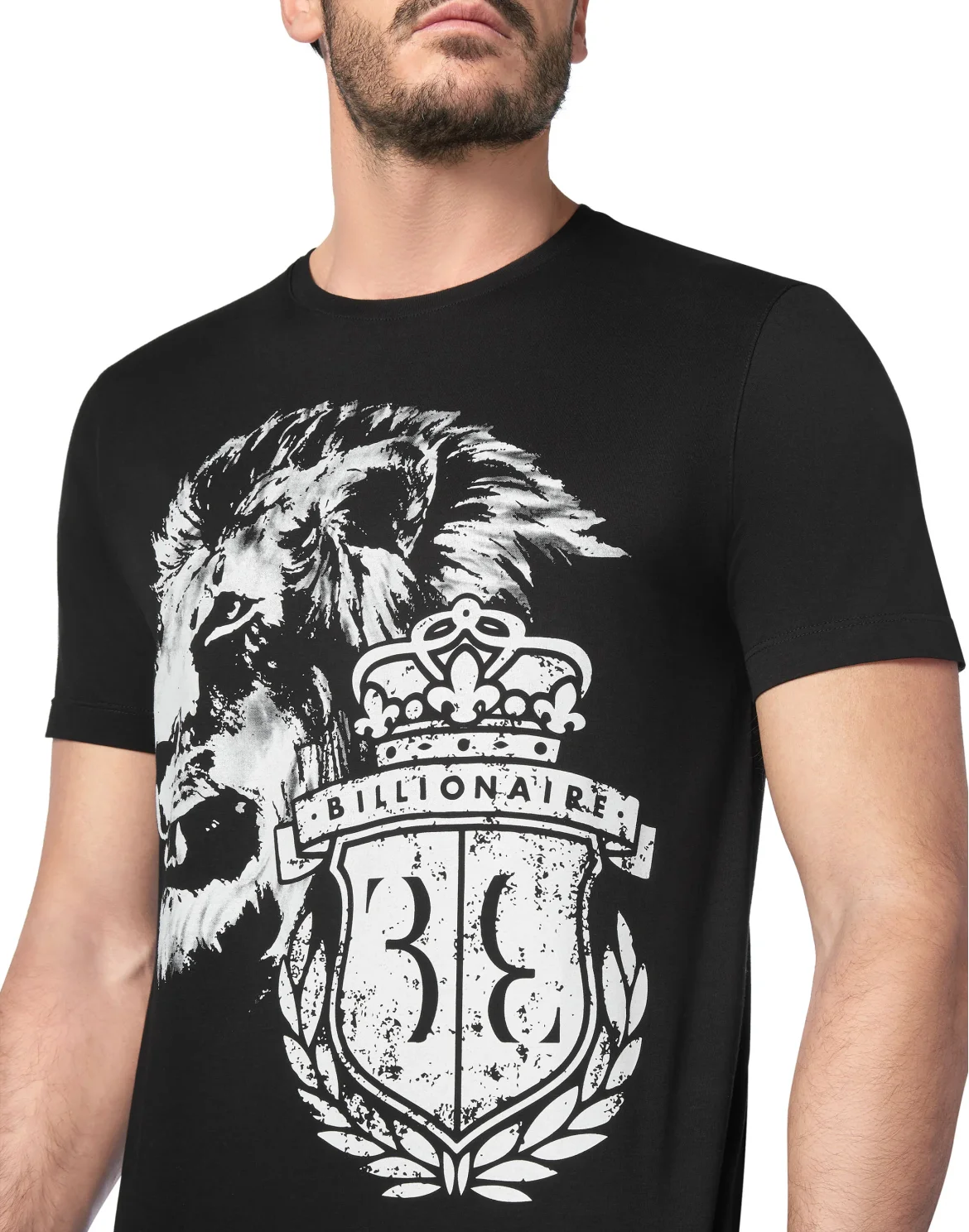 T-shirt Round Neck SS Lion, цвет: Черный