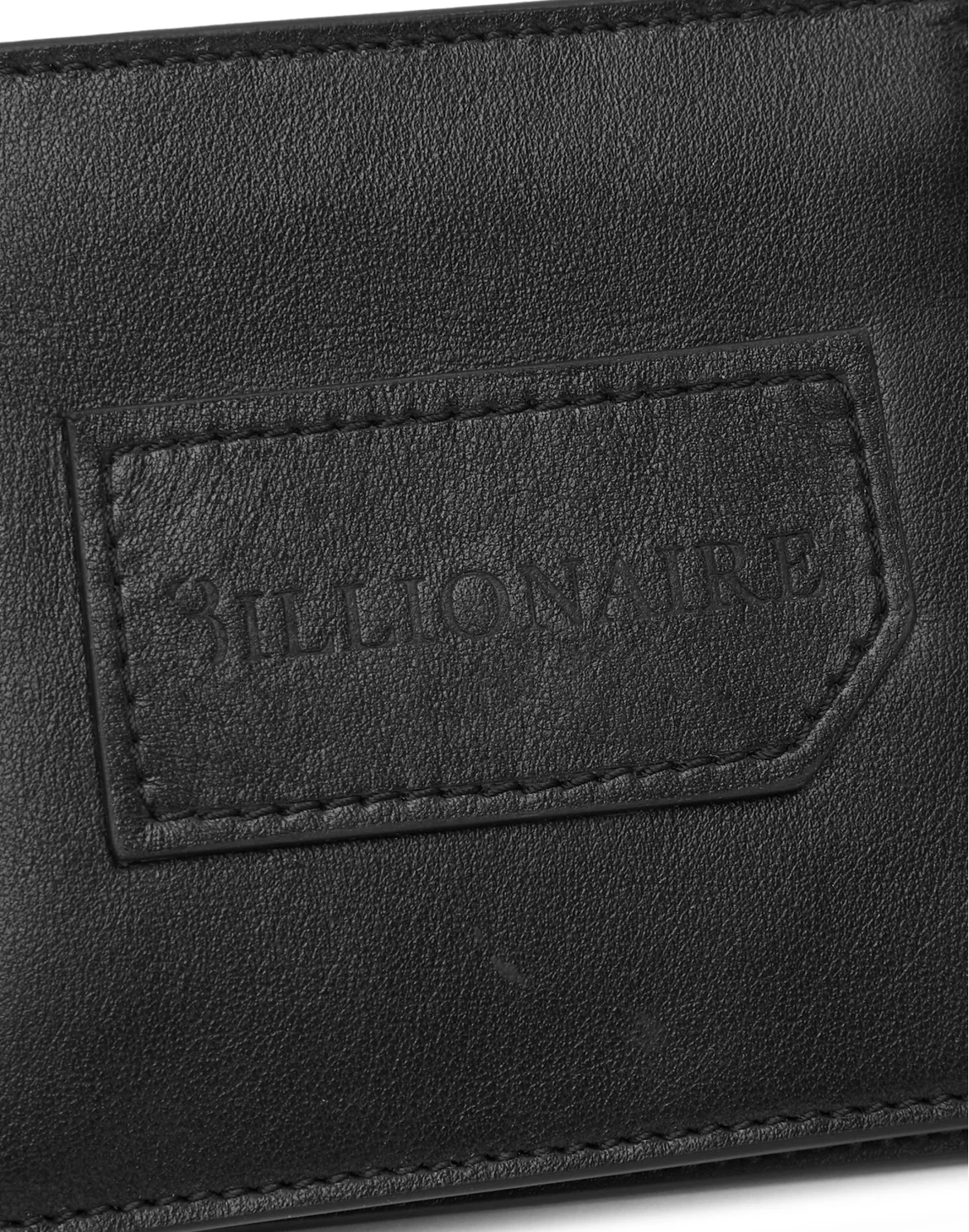 Leather French wallet Istitutional, цвет: Черный