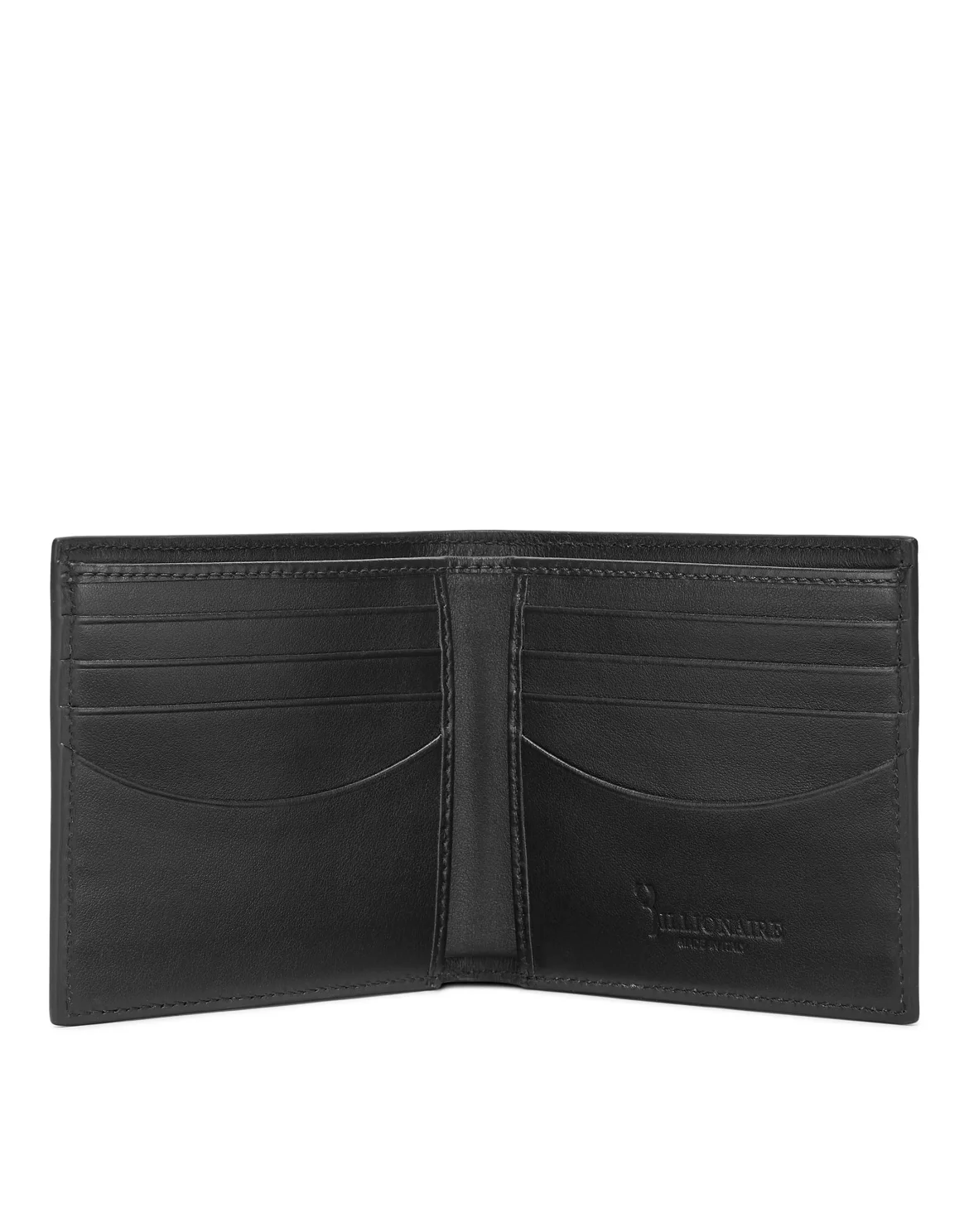Leather French wallet Istitutional, цвет: Черный