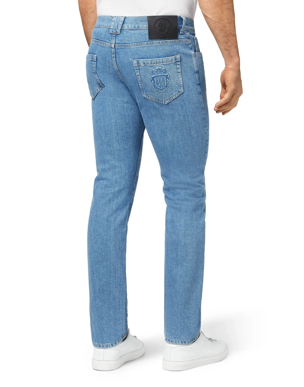 Denim Super Straight Cut Embroidery Double B, цвет: Голубой