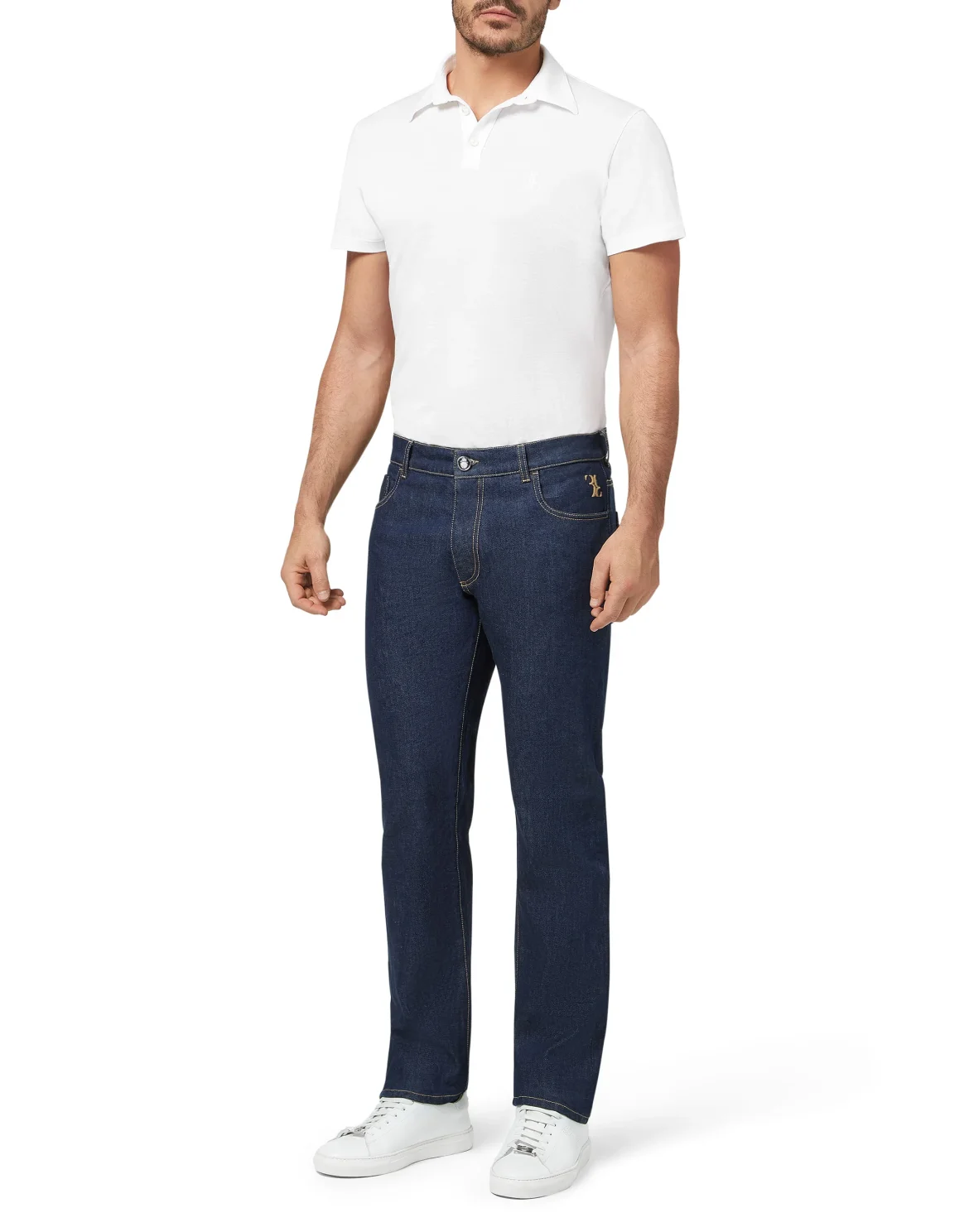 Denim Super Straight Cut Embroidery Double B, цвет: Синий